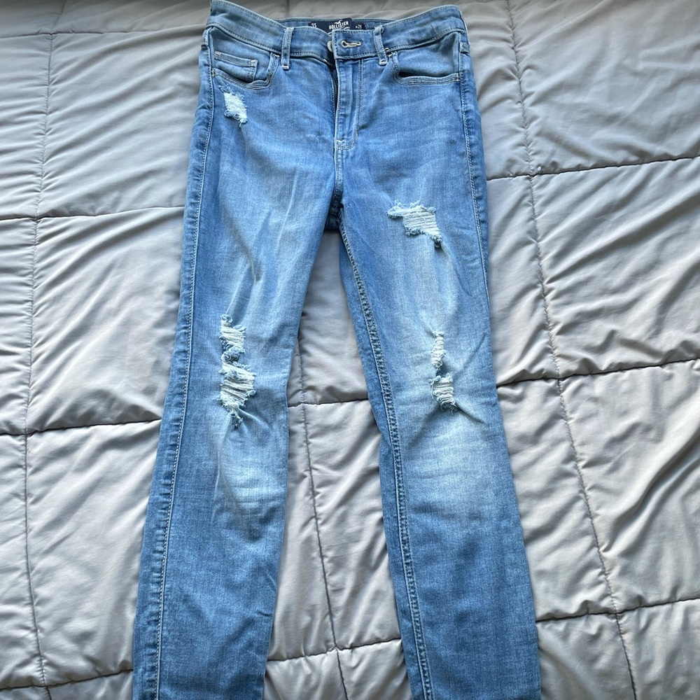 Hollister Distressed High Rise Super Skinny Jeans